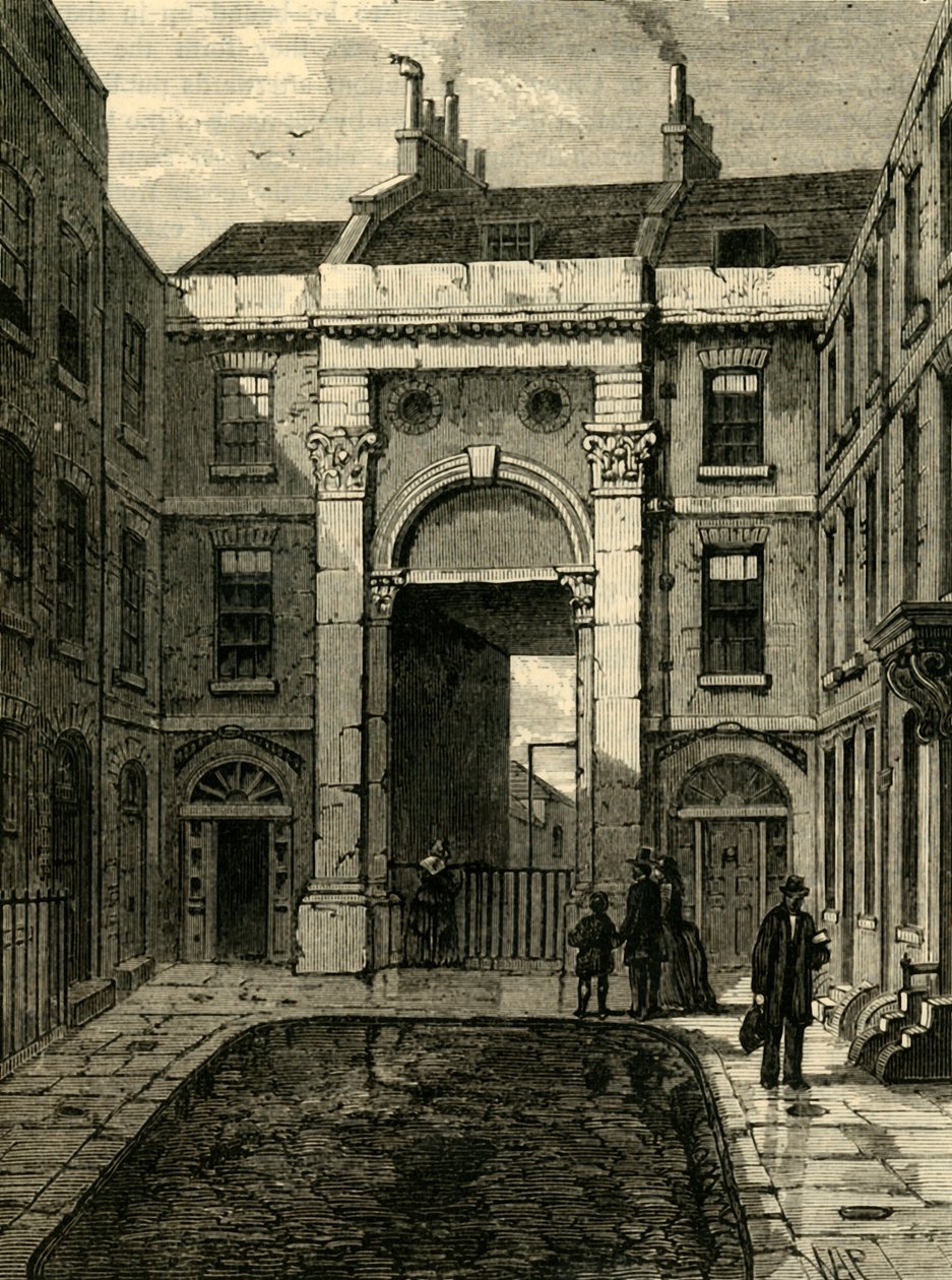 埃塞克斯街埃塞克斯水闸（Essex Water Gate），1881年。 作者 不明