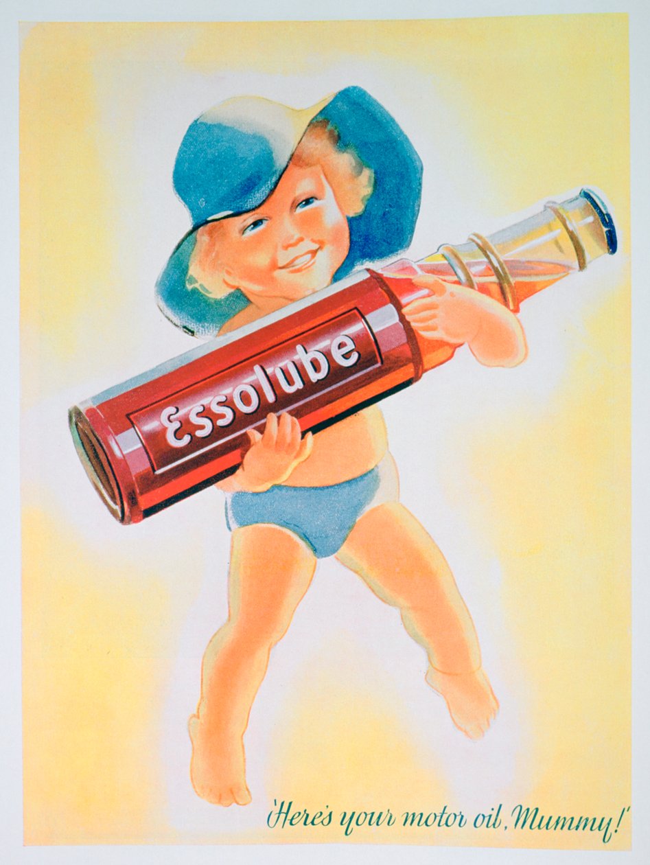 Essolube机油广告，1935年 作者 不明