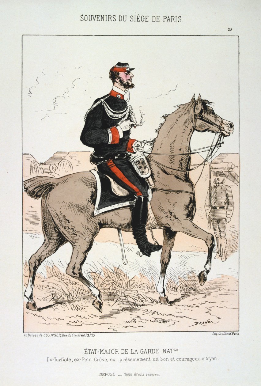 法兰克-普鲁斯战争期间的巴黎围困，国民警卫队总参谋部，1870-1871年。 作者 不明