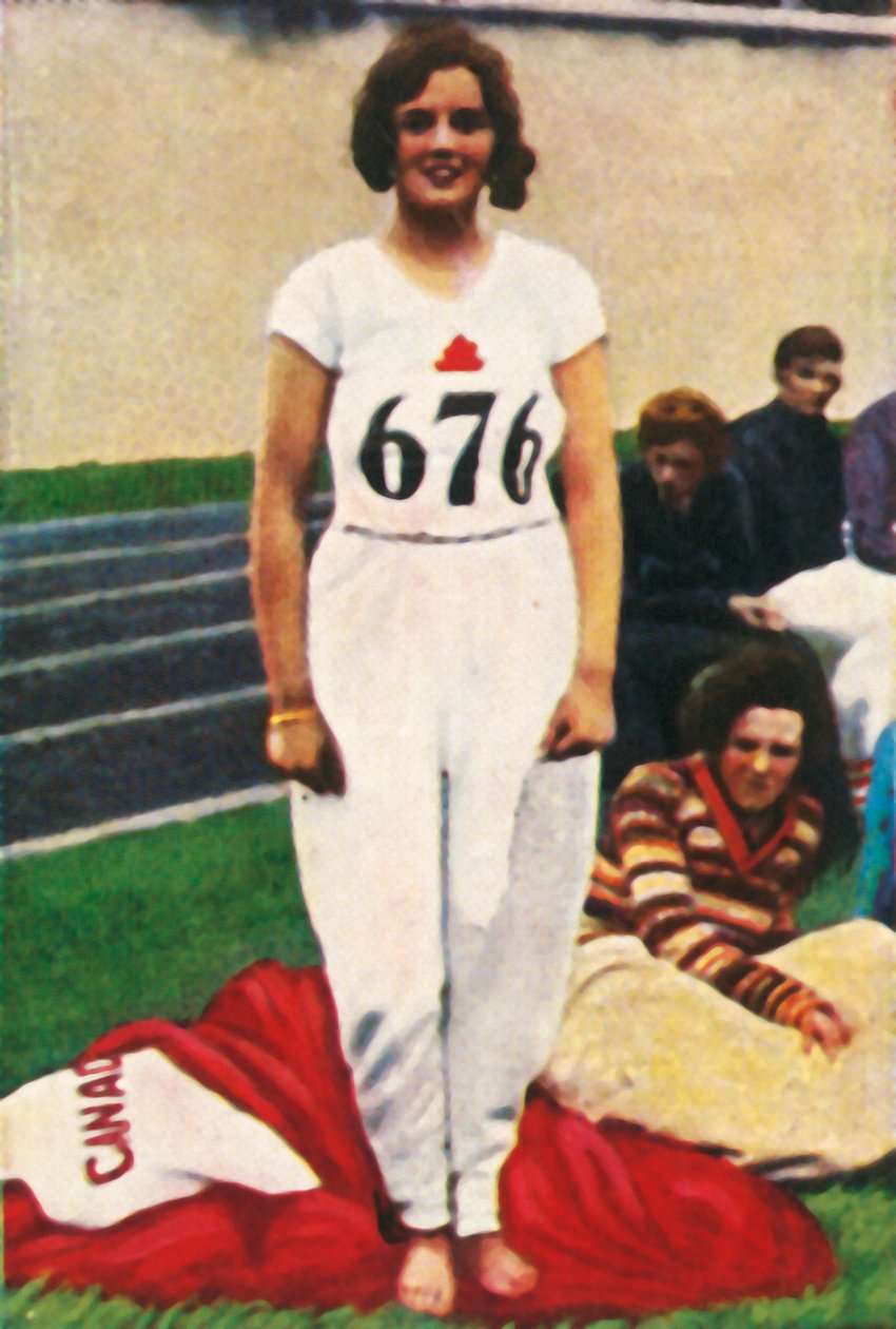 加拿大的埃塞尔·凯瑟伍德（Ethel Catherwood），世界冠军跳高运动员，1928年。 作者 不明