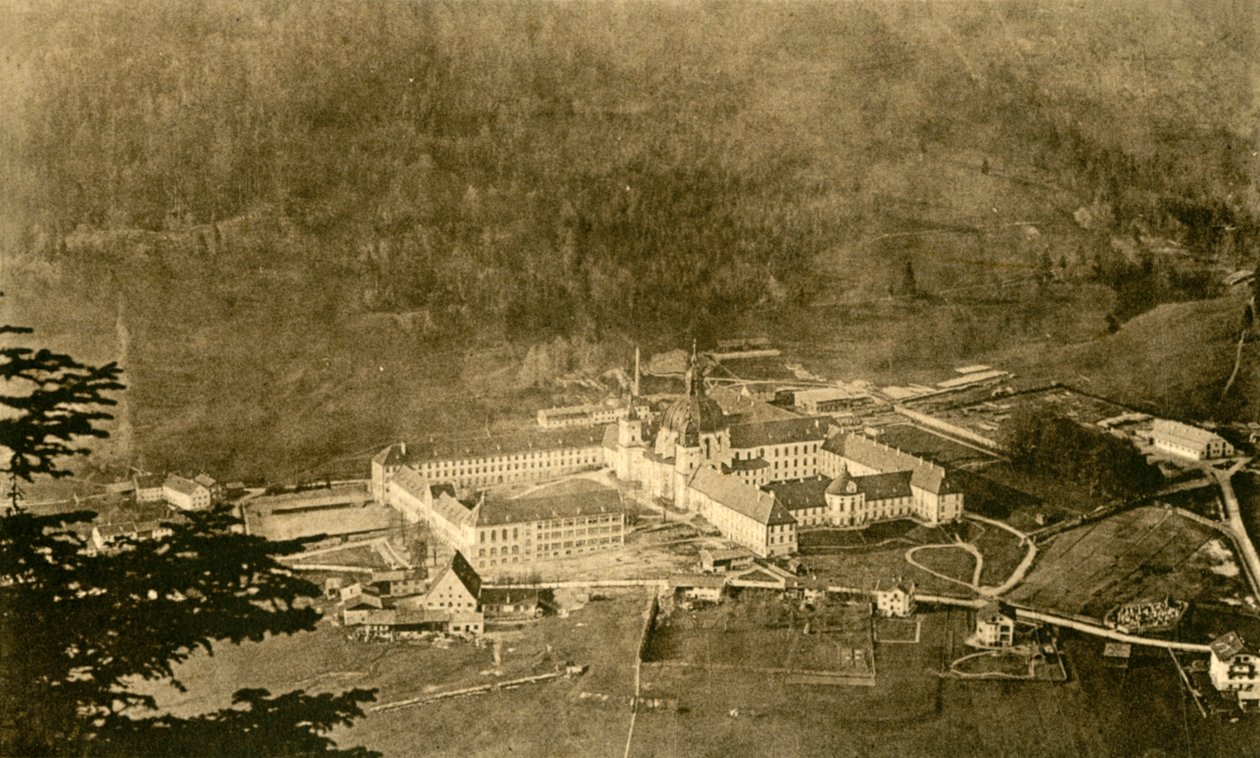来自北坡的埃塔尔修道院，德国巴伐利亚，c1922。 作者 不明
