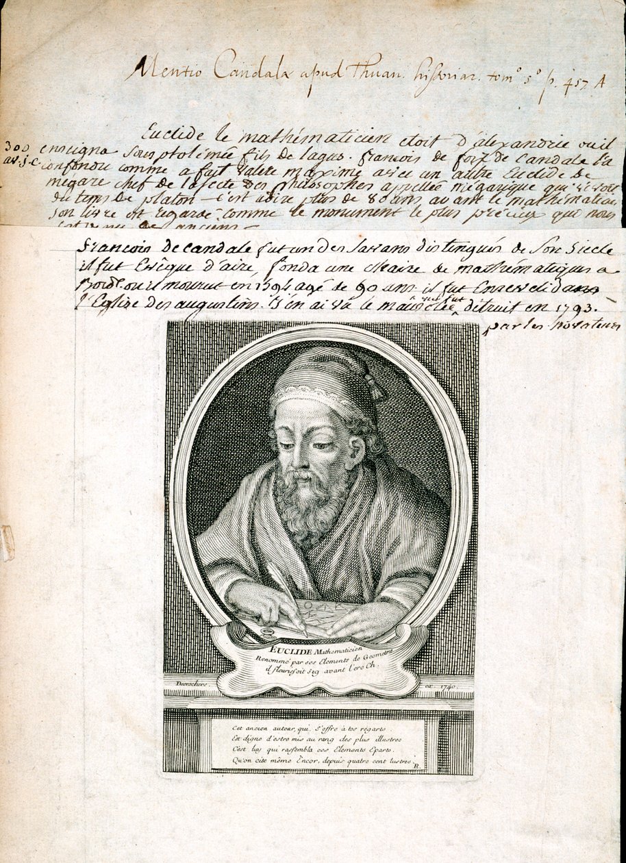 欧几里得，希腊数学家，1740年 作者 不明