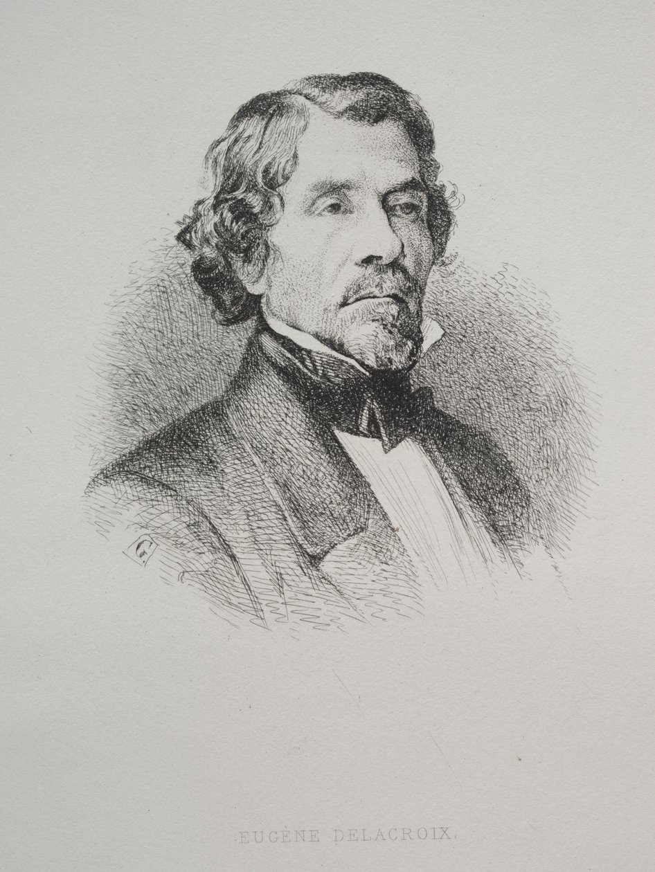 欧仁·德拉克鲁瓦（EugèneDelacroix），1800年代。 作者 不明