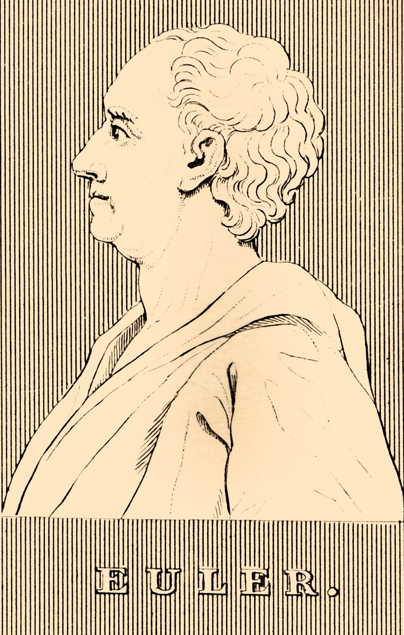 欧拉（Euler），1707-1783年，1830年。 作者 不明