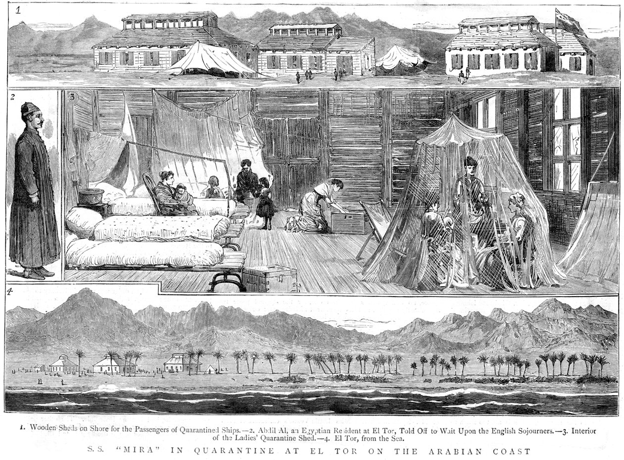 1884年，欧洲人在北非萨尔瓦多天花隔离营 作者 不明