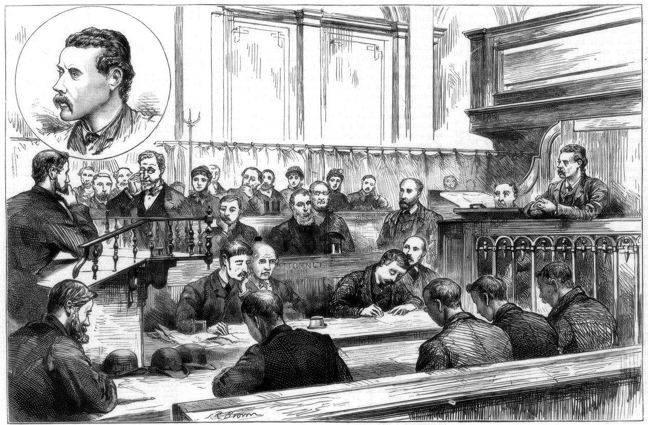1884年在炸药地块的伯明翰警察局检查约翰·埃根（John F Egan） 作者 不明