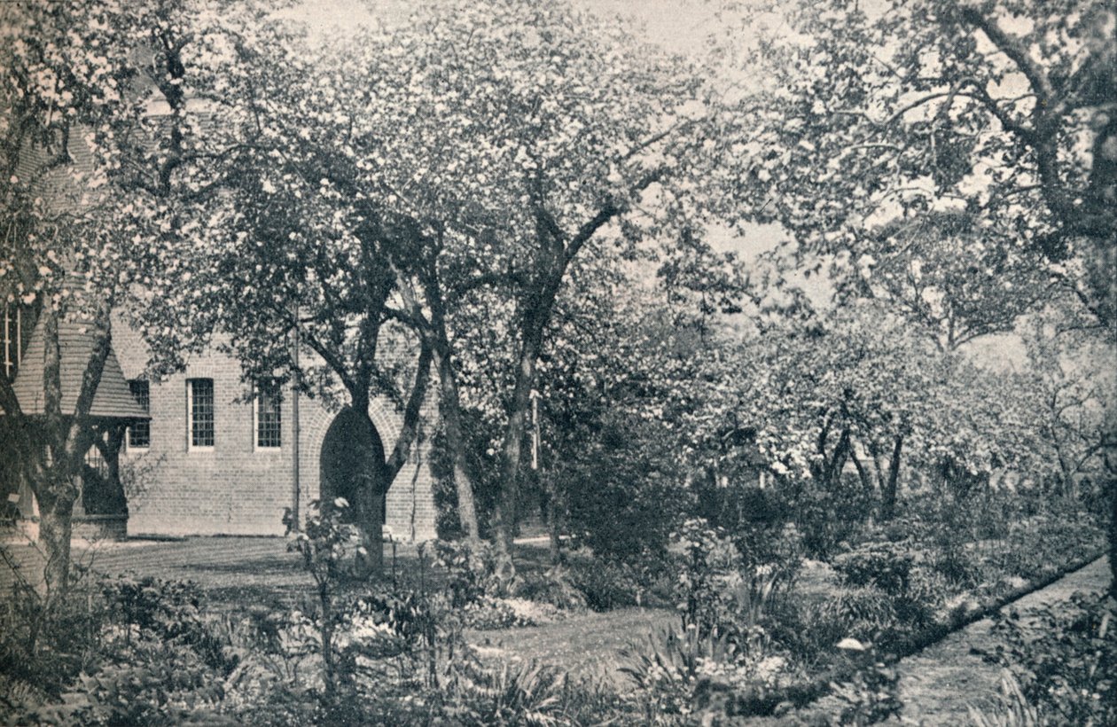 果园花园的示例，最初由威廉·莫里斯（William Morris）于c1900布置 作者 不明
