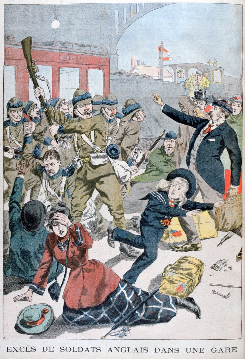 1902年英国士兵在火车站的过剩 作者 不明