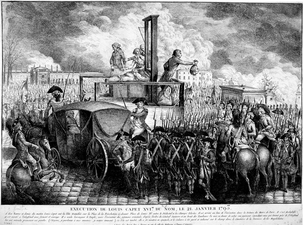 路易十六的死刑，1793年 作者 不明