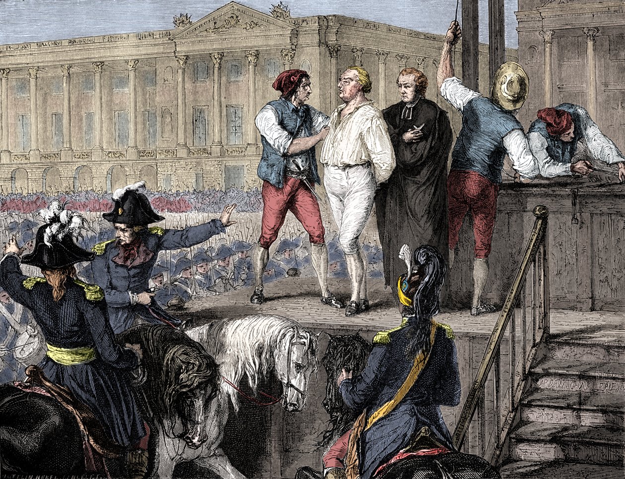 1793年1月21日，法国巴黎路易十六（1882-1884）的死刑。 作者 不明