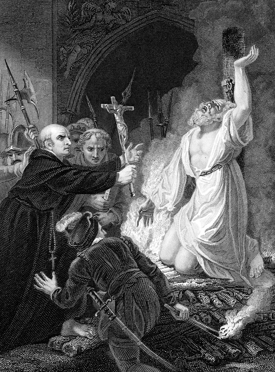 托马斯·克兰默（Thomas Cranmer）的死刑，牛津坎特伯雷大主教，1556年中叶 作者 不明