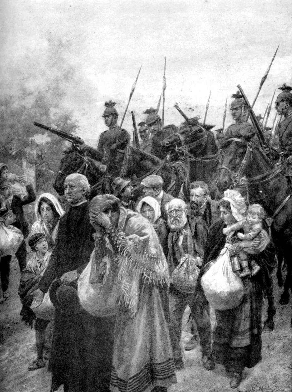 驱逐布鲁塞尔鲁汶的公民，1914年 作者 不明