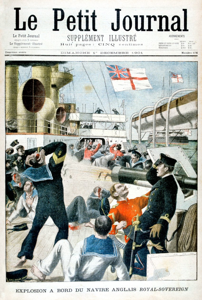 1901年，英国军舰HMS Royal Sovereign爆炸 作者 不明