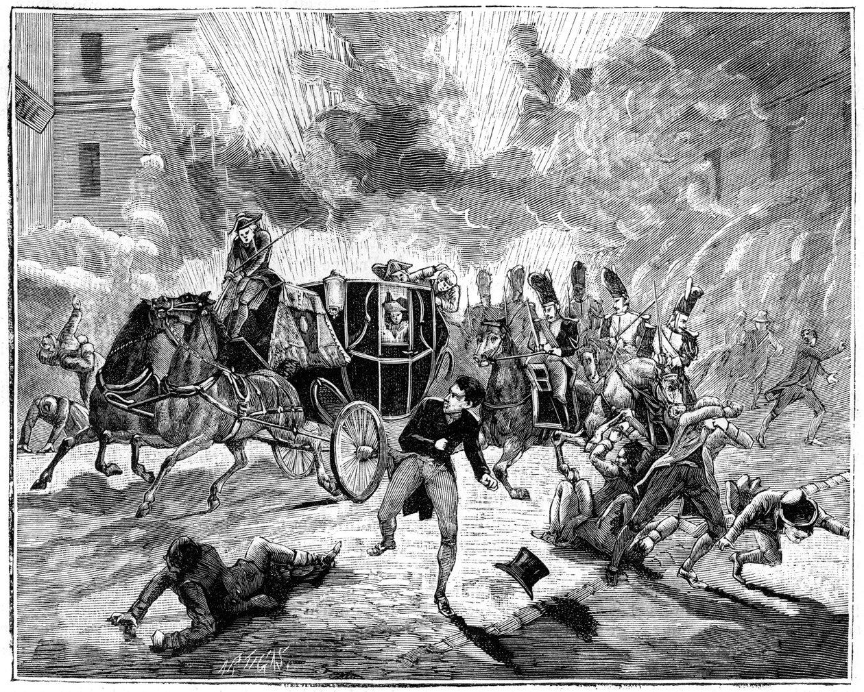 1800年12月24日，法国巴黎，露易露街爆炸1882-1884 作者 不明