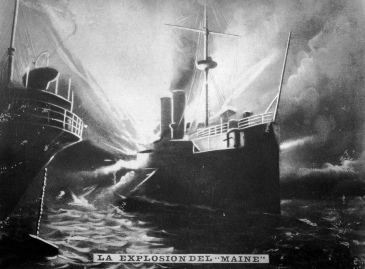 SS缅因州爆炸，1898年，c1910 作者 不明