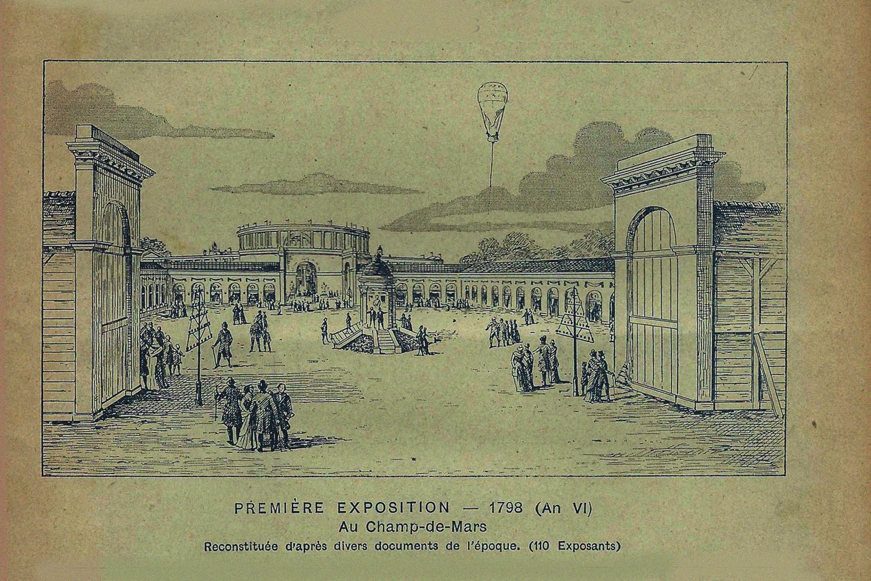 法国工业产品博览会，巴黎，1798年 来自Bon Marché ，1900年。 作者 不明