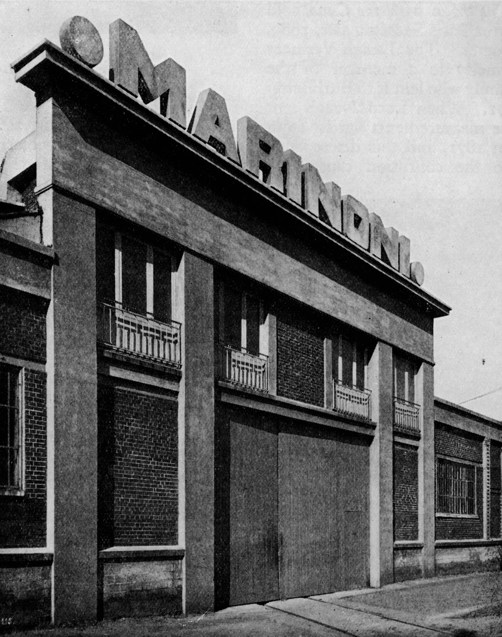 Marinoni工作坊的立面，Montataire Oise建筑师，Perret Freres，c1928年 作者 不明