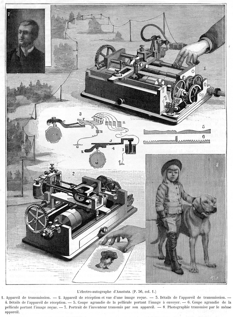 传真或复印电报系统，美国俄亥俄州克利夫兰市的Amstutz，1896年 作者 不明