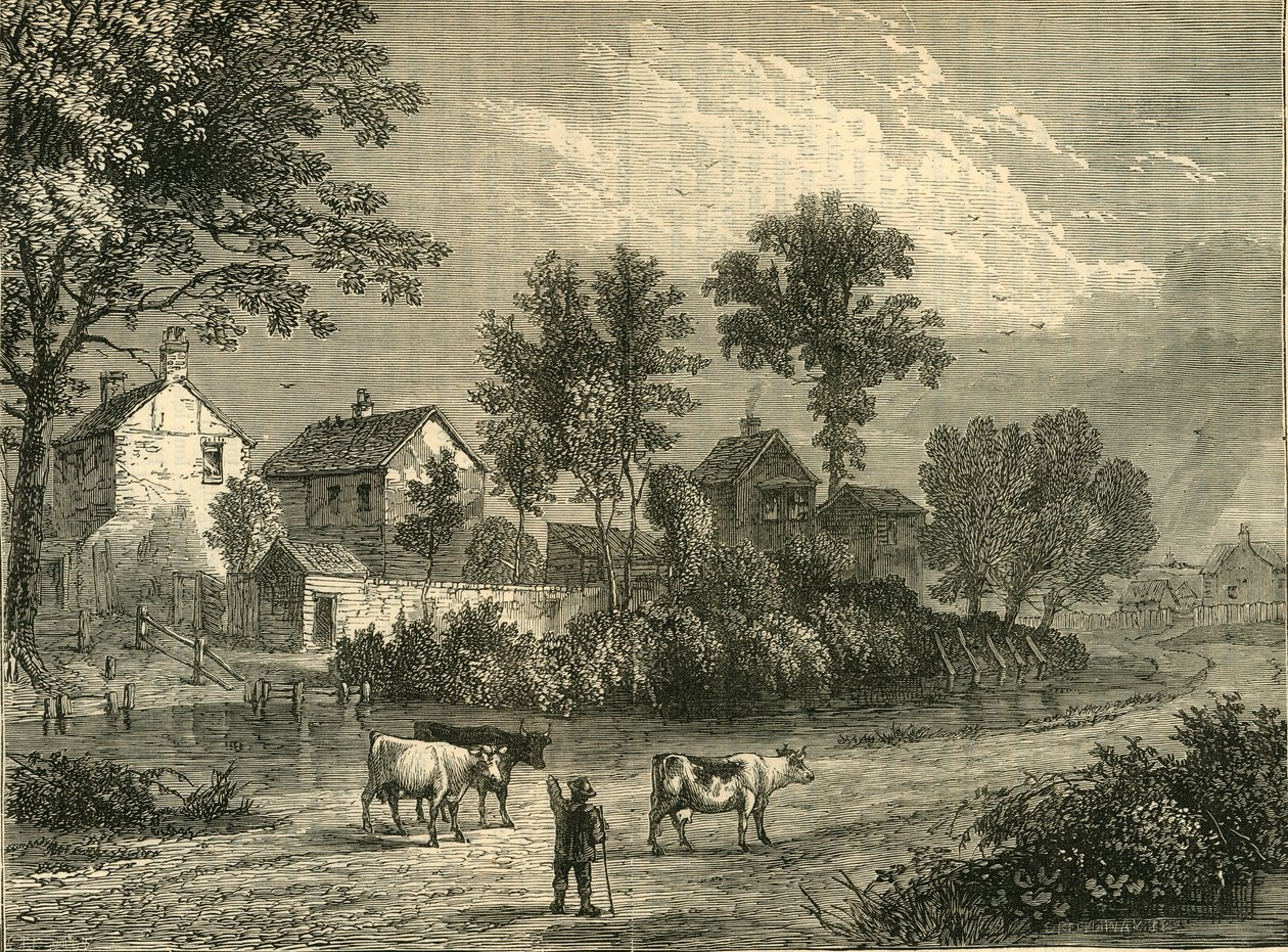 摄政公园的农场，1750年，建于1876年。 作者 不明