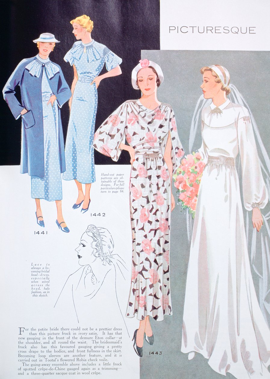 时装插画，1935年 作者 不明