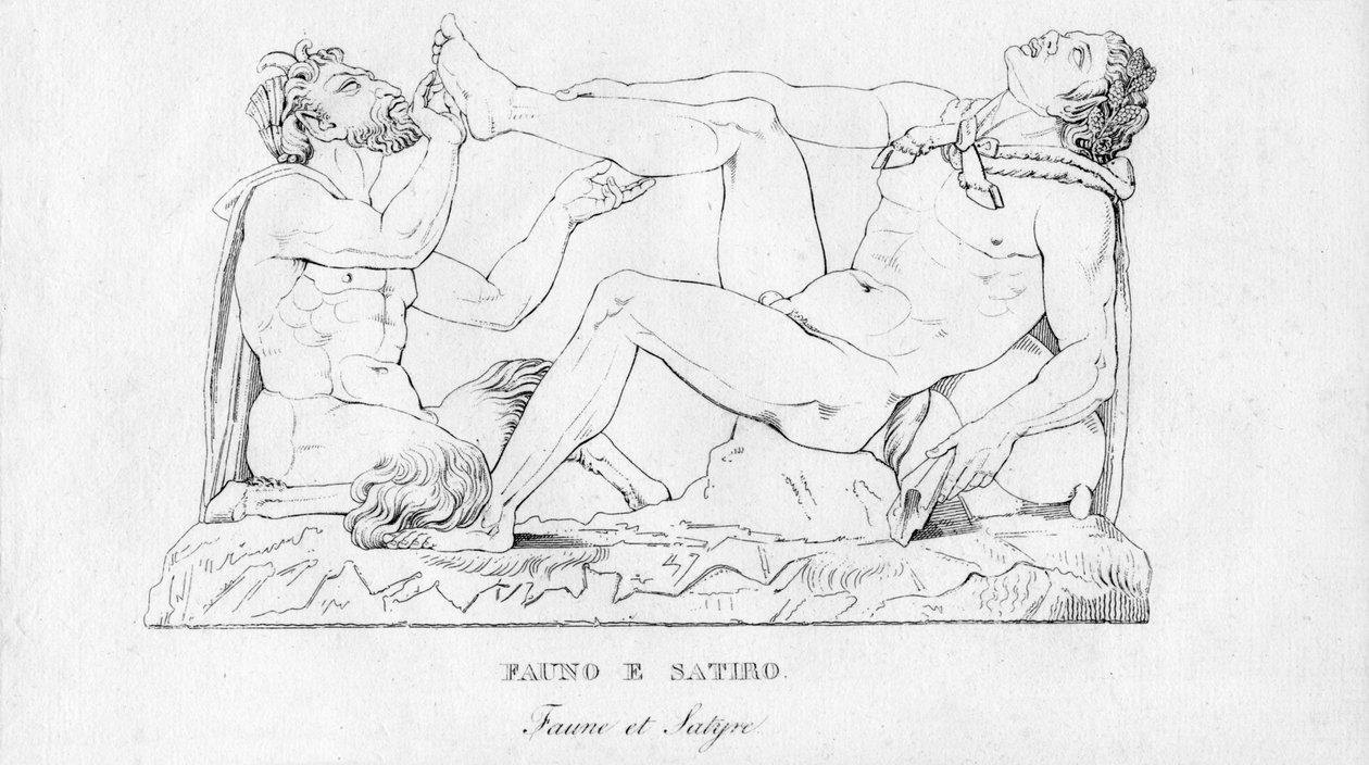 Fauno E Satiro动物区系和Satyr，约1850年 作者 不明
