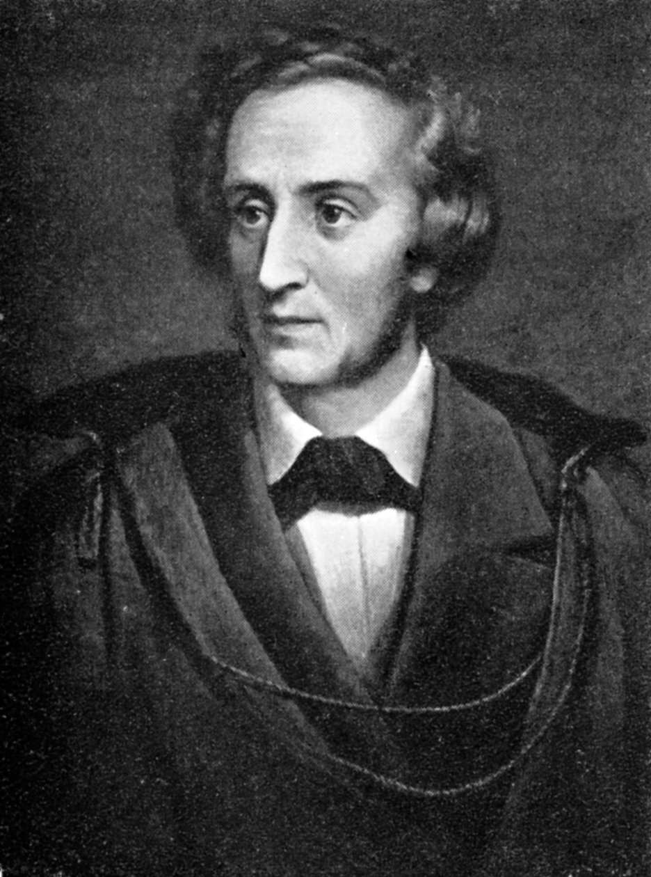 菲利克斯·门德尔松（Felix Mendelssohn），1809-1847年，德国作曲家，1909年 作者 不明