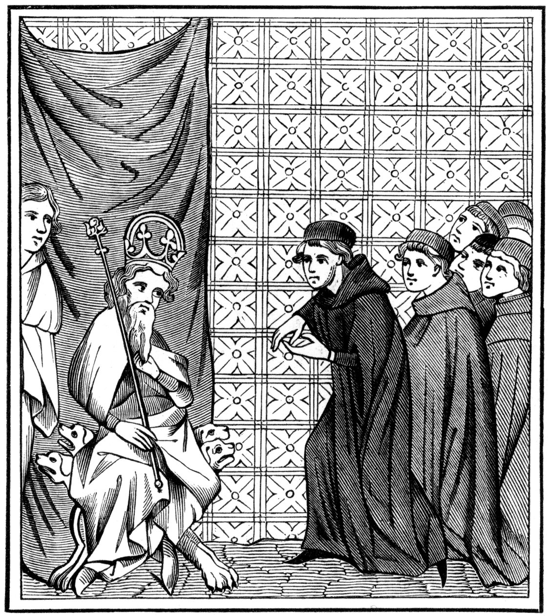 1377年1849年，巴黎大学的研究人员为查理四世（1316-1378年）皇帝夺冠 作者 不明