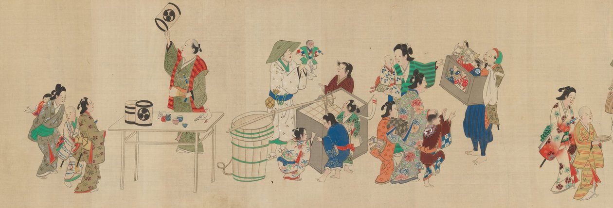 节日场景，18世纪。 作者 不明