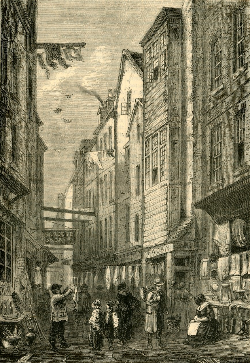 野战巷大约在1840，c1872。 作者 不明