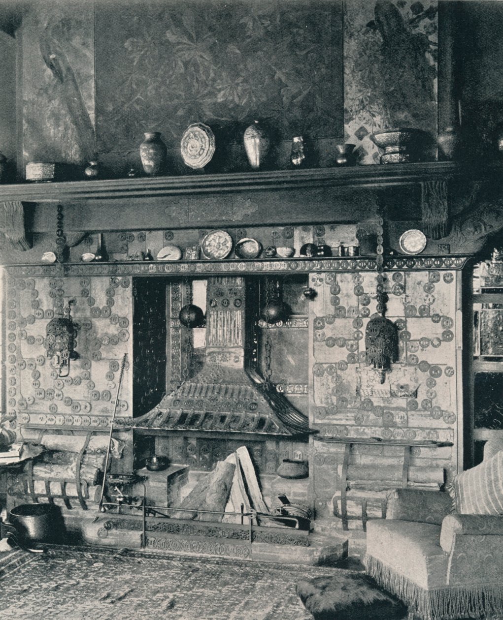 1897年，路易斯·蒂凡尼先生图书馆的壁炉 作者 不明