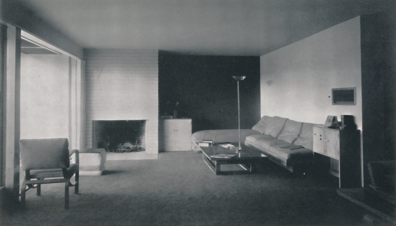 理查德·诺伊特拉（Richard J.Neutra）的壁炉角，1942年 作者 不明
