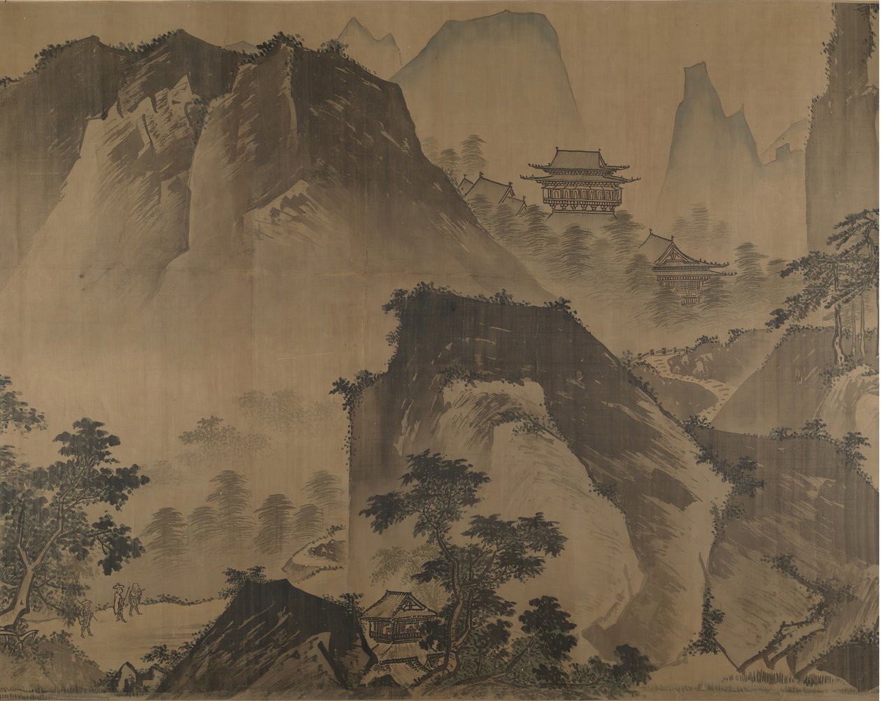 扬子江万里图》前半部分，15世纪末。 作者 不明