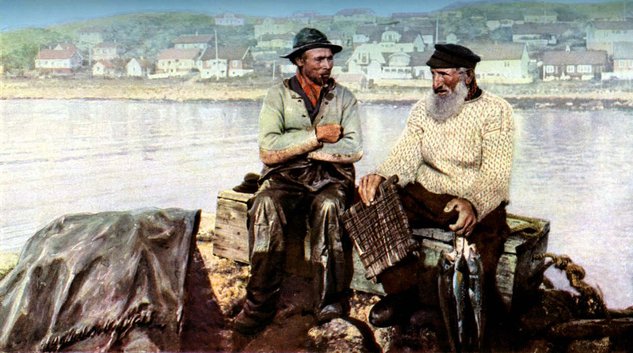 渔民，Molle渔镇，位于瑞典卡特加特海峡的库伦岬上，c1923 作者 不明