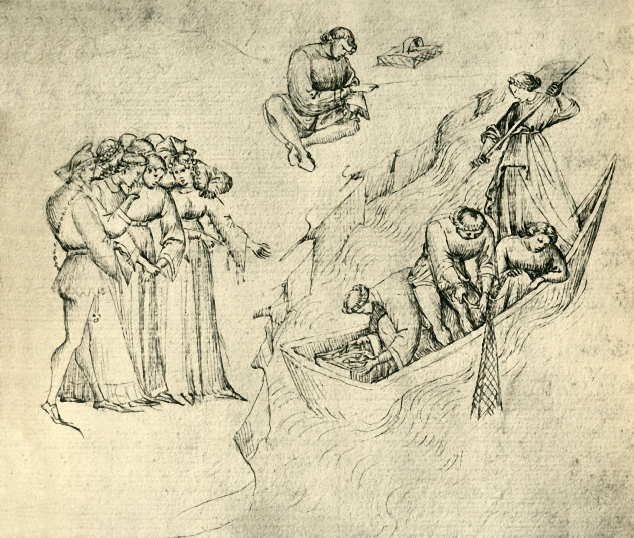 渔民，十五世纪中叶，1943年。 作者 不明