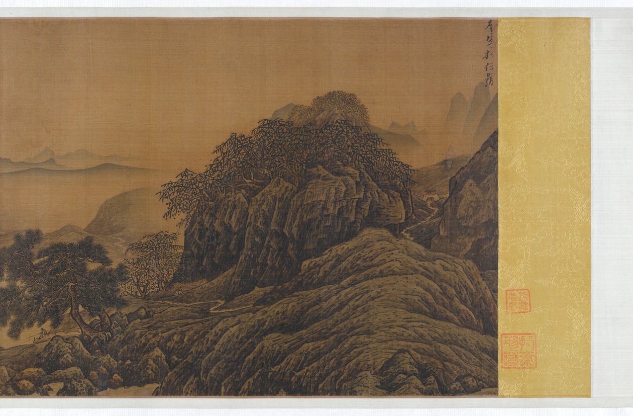 独自在山涧中钓鱼，13世纪。 作者 不明