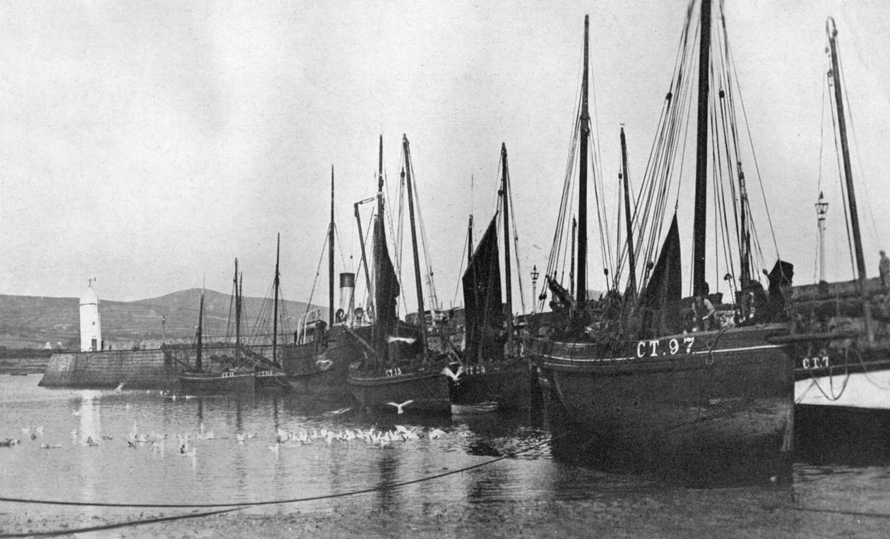 马恩岛圣玛丽港的渔船，1924-1926年 作者 不明