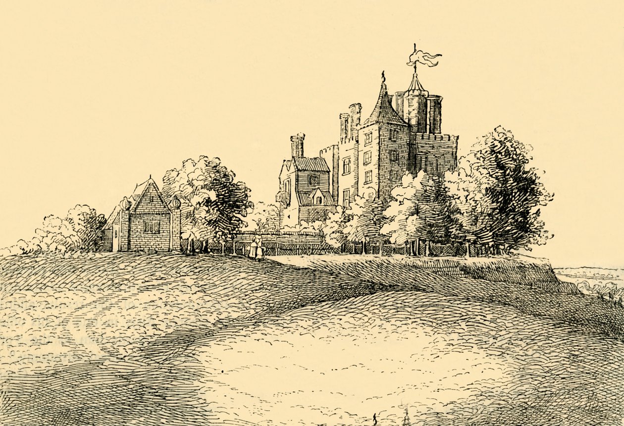 从霍拉斯（Hollars）远眺的弗拉芒斯蒂德之家（Flamsteed House），建于1878年。 作者 不明
