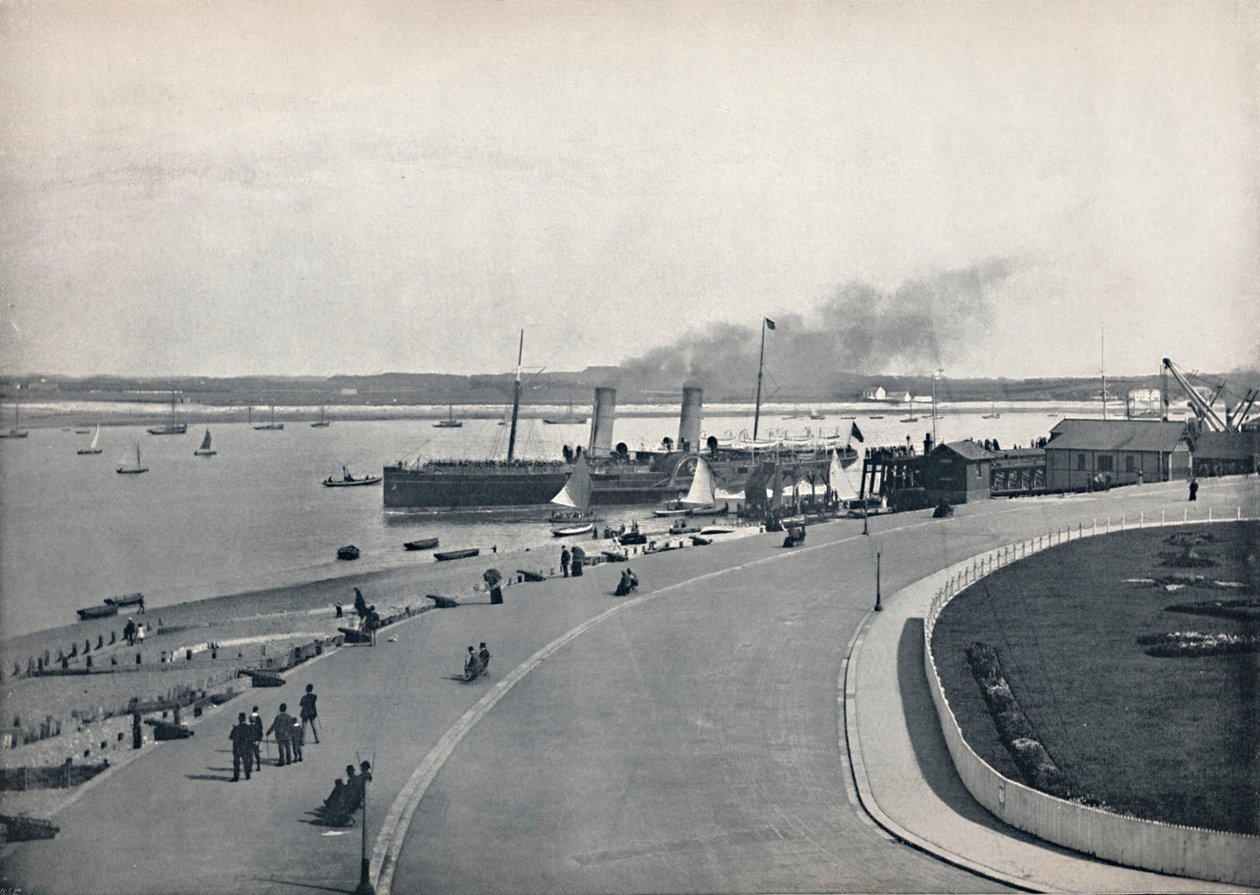 弗利特伍德（Fleetwood）-长廊：马恩岛蒸船（Island of Man Steamer）出发，1895年 作者 不明