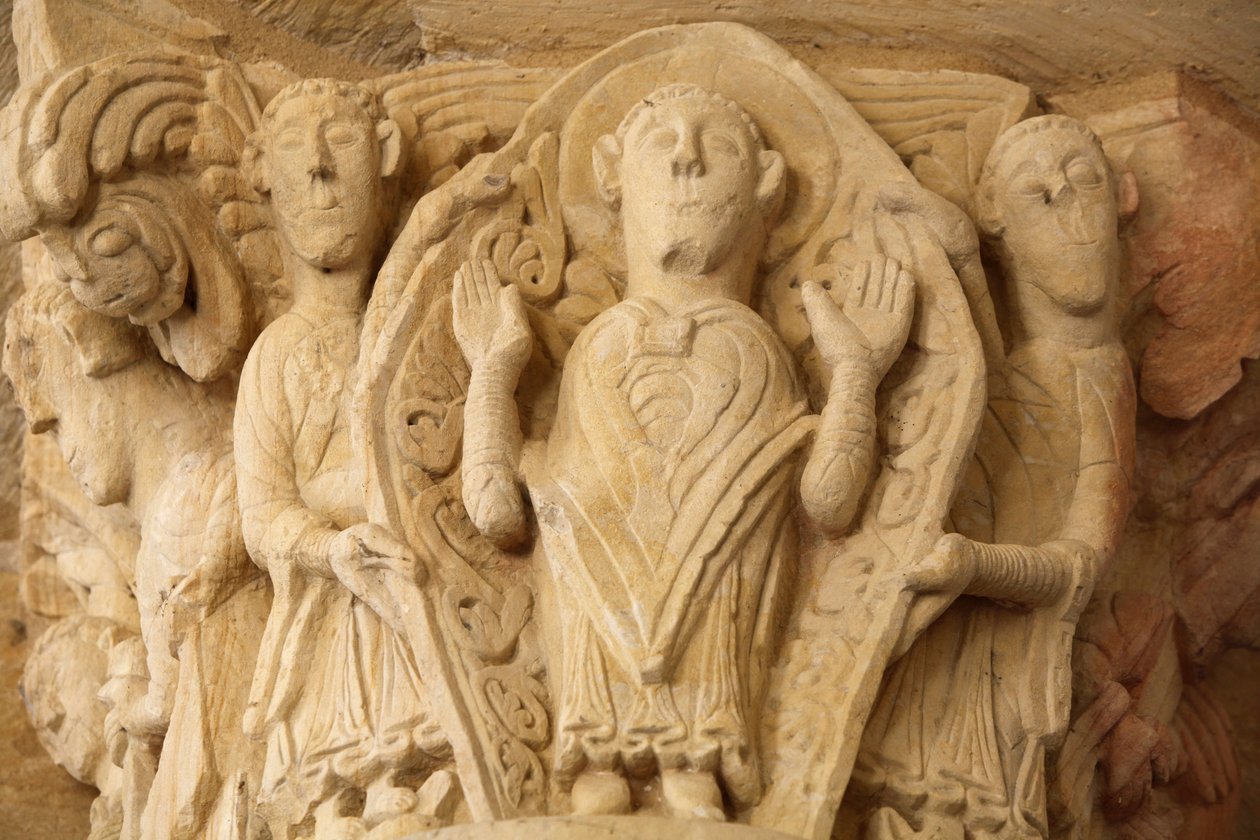 Fleury abbey basilica - porch capital depicting Saint Martin Saint Benoit sur Loire France 作者 不明