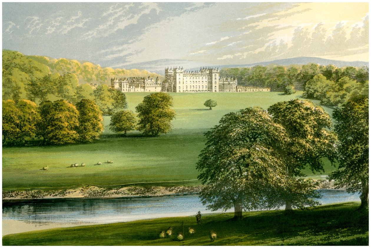 Floors Castle，罗克斯堡郡，苏格兰，罗克斯堡公爵，c1880 作者 不明