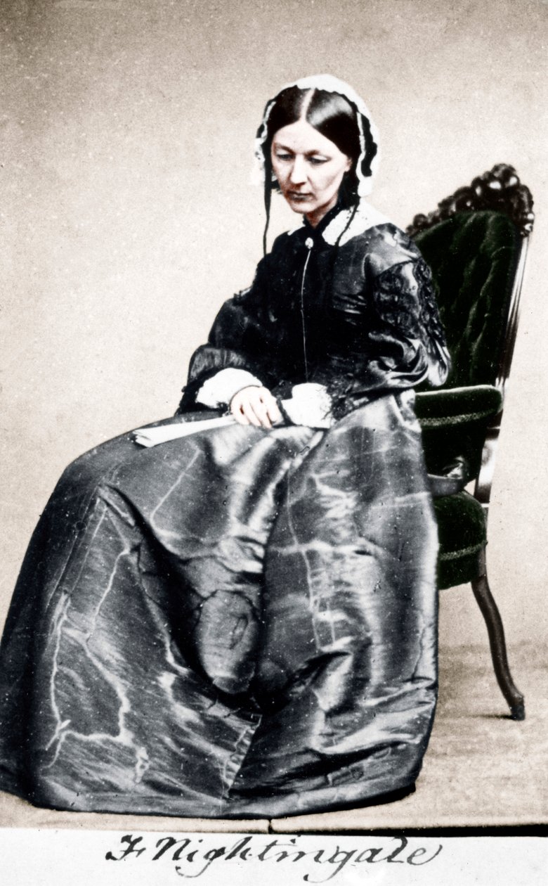 弗洛伦斯·南丁格尔（Florence Nightingale），英国护士和医院改革者，1854年 作者 不明