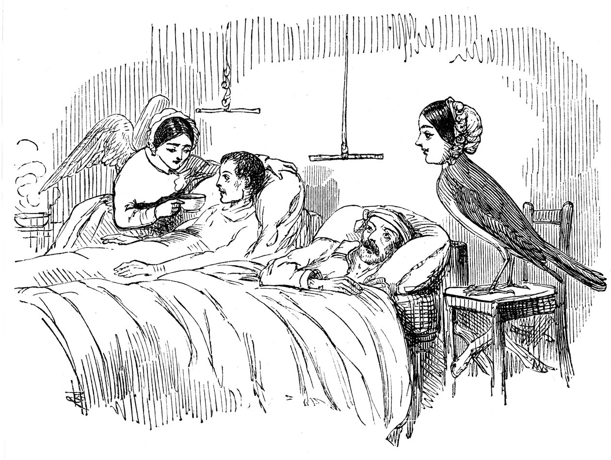 弗洛伦斯·南丁格尔（Florence Nightingale）观看工作中的护士，1854年 作者 不明