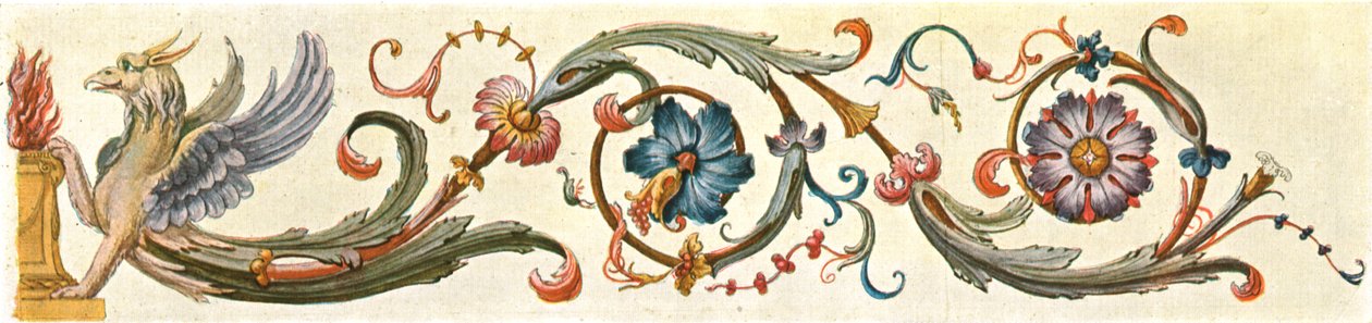 叶子边框设计，德国，1928年。 作者 不明