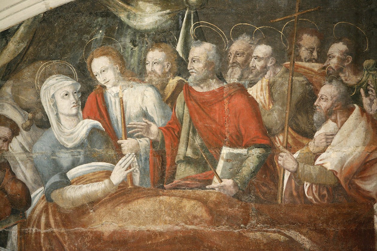 Fontevrault (Fontevraud) abbey chapter house painting : Mary