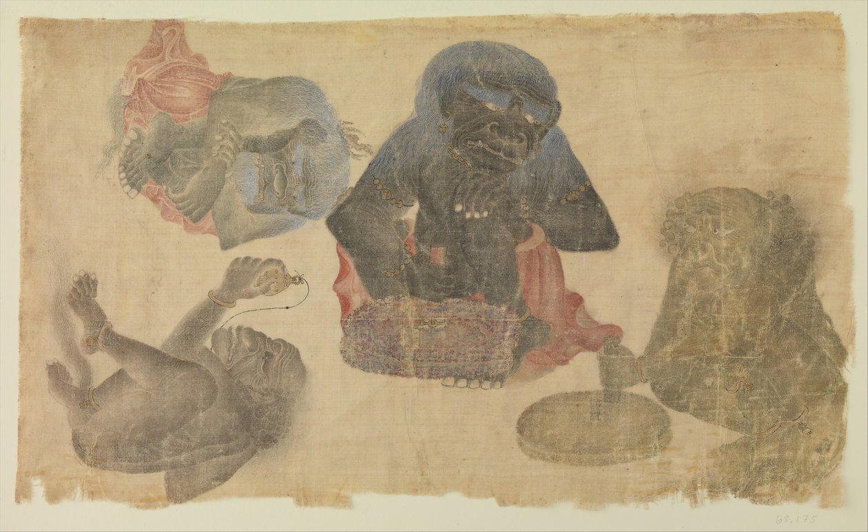 四个被俘虏的恶魔，1470-1500年。 作者 不明
