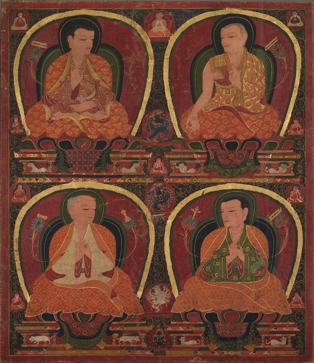 四位大师，c。 1450。 作者 不明