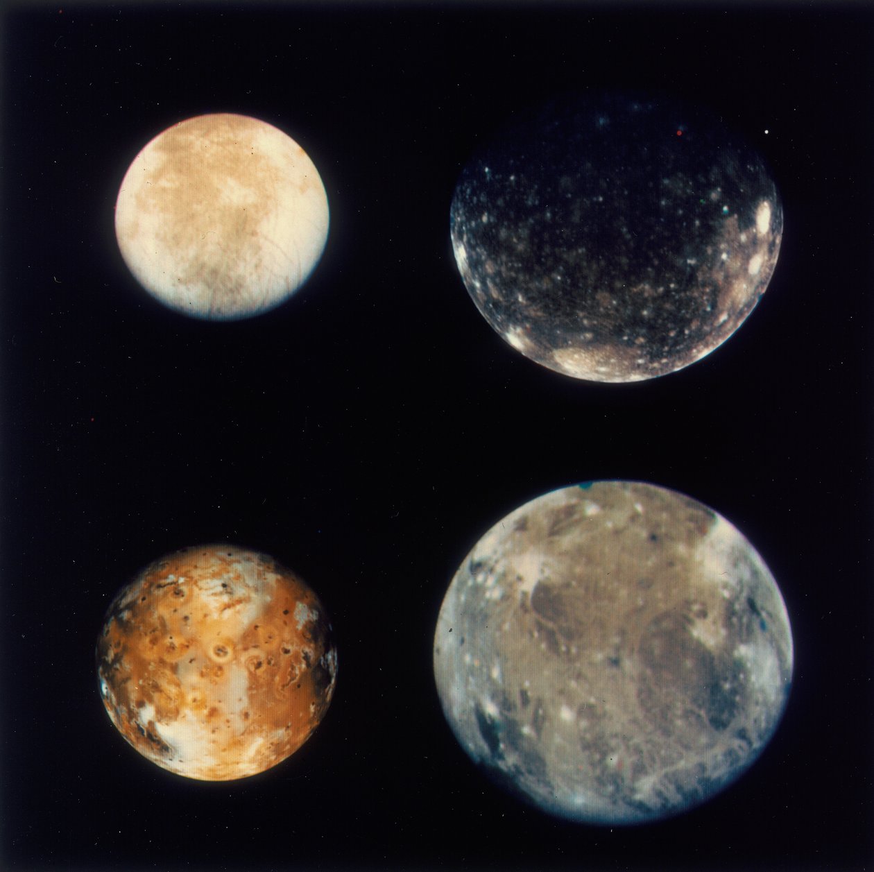 木星，艾欧，欧罗巴，木卫三和卡利斯托的四个卫星，1979年 作者 不明
