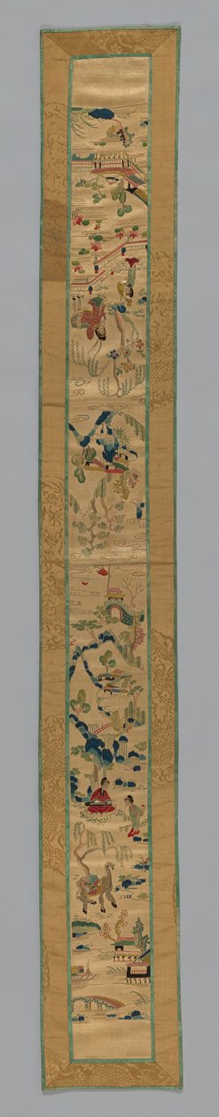 碎片袖带，中国，清朝1644-1911年，185075。 作者 不明