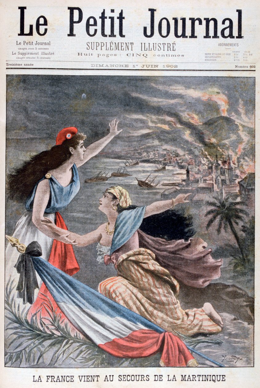 法国协助马提尼克岛，1902年 作者 不明