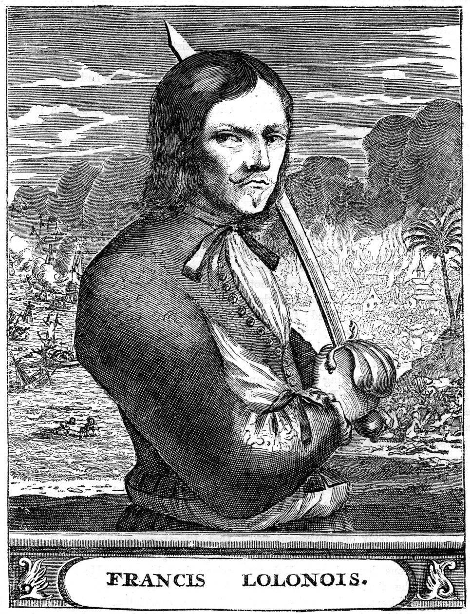 Francois lOllonois，17世纪法国海盗，c1880 作者 不明